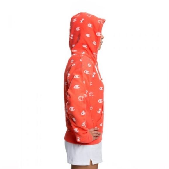 NWOT CHAMPION ALL-OVER LOGO HOODIE
sweater Orange/Papaya color Size Medium - Picture 3 of 8